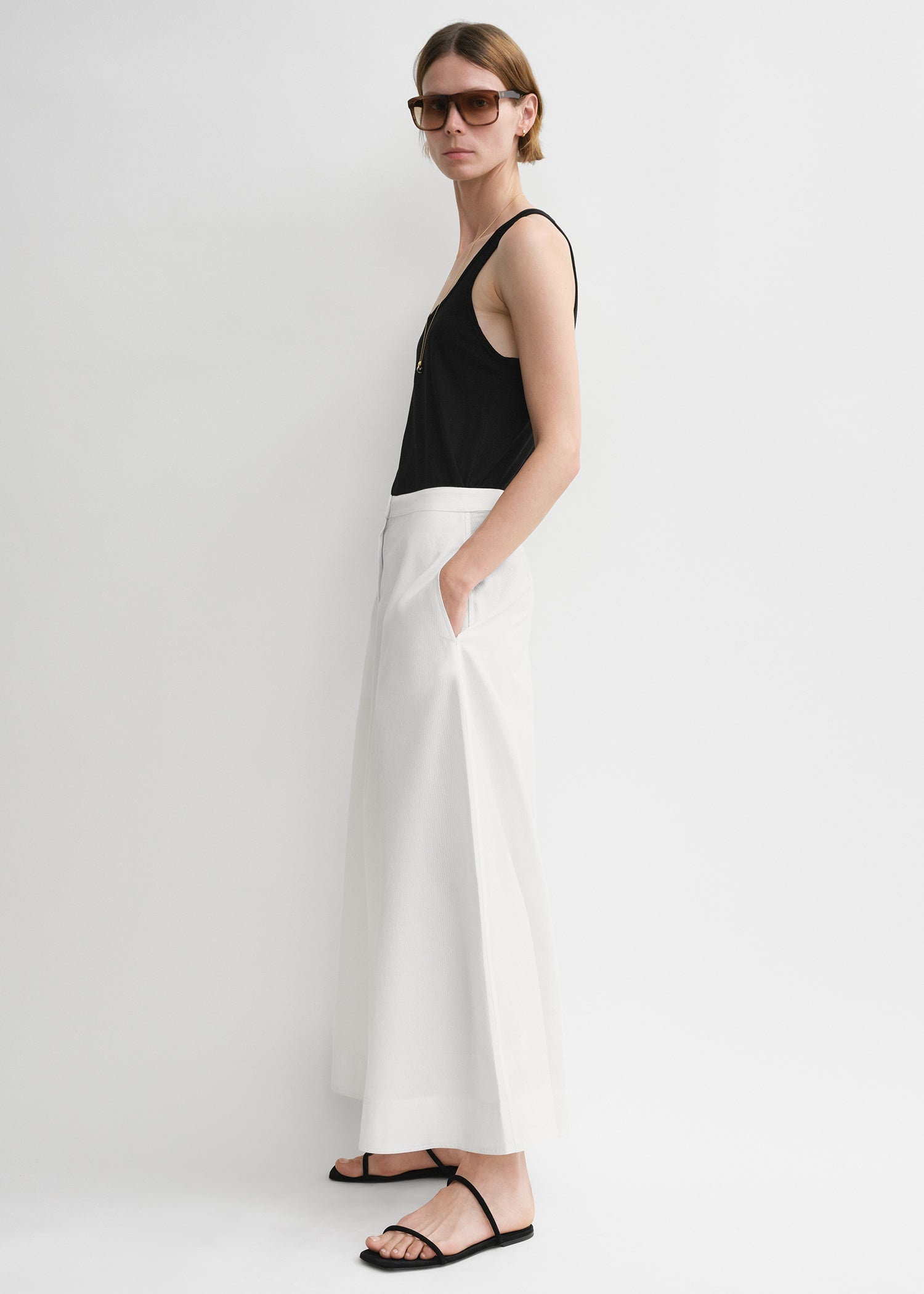 Jacquard stripe skirt white - 3