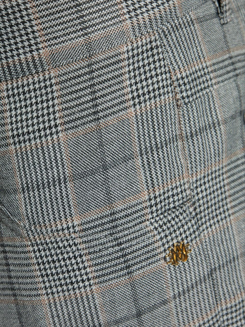 checked flared trousers 5