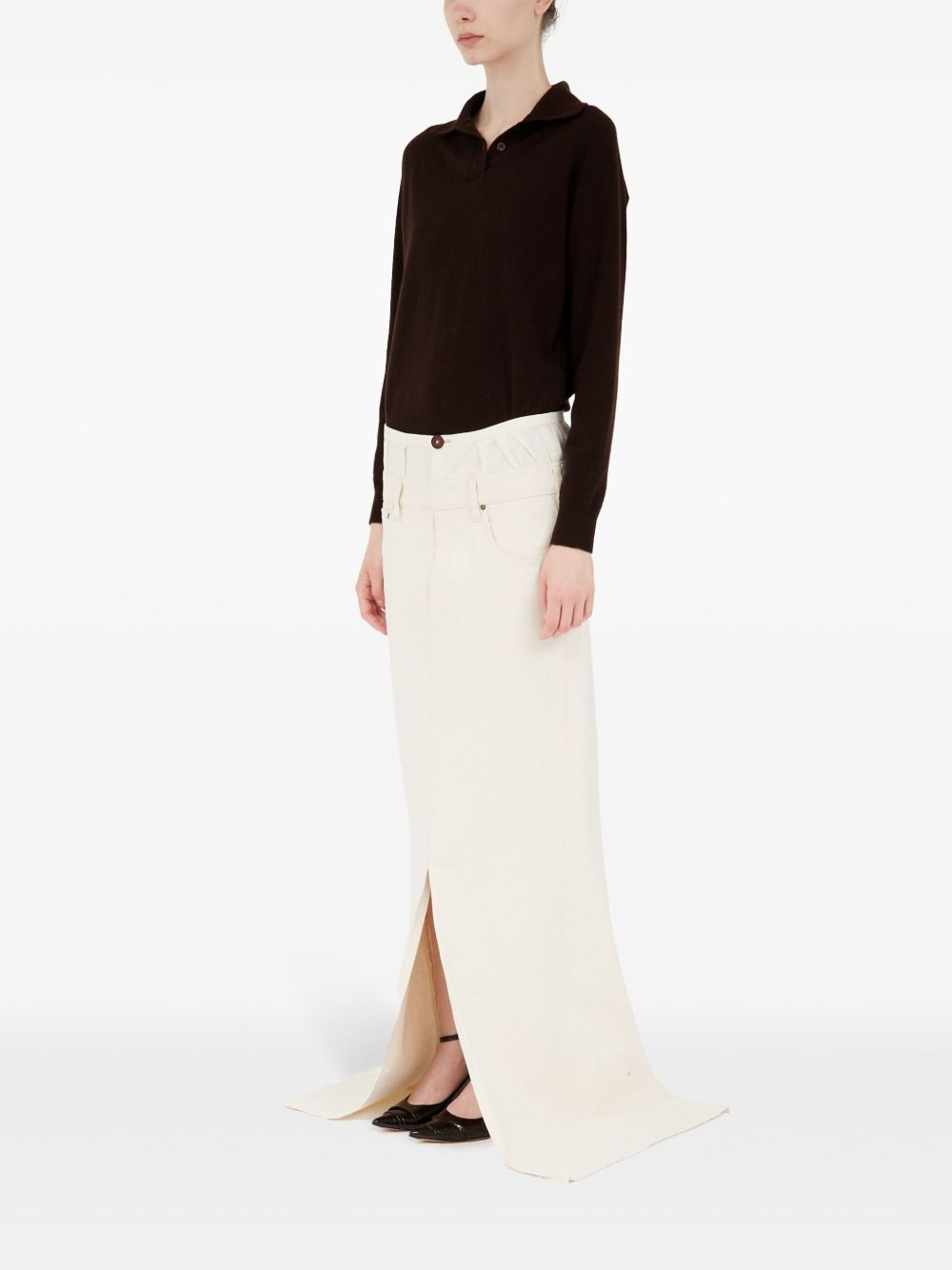 Maison Margiela Women Long Denim Skirt - 3