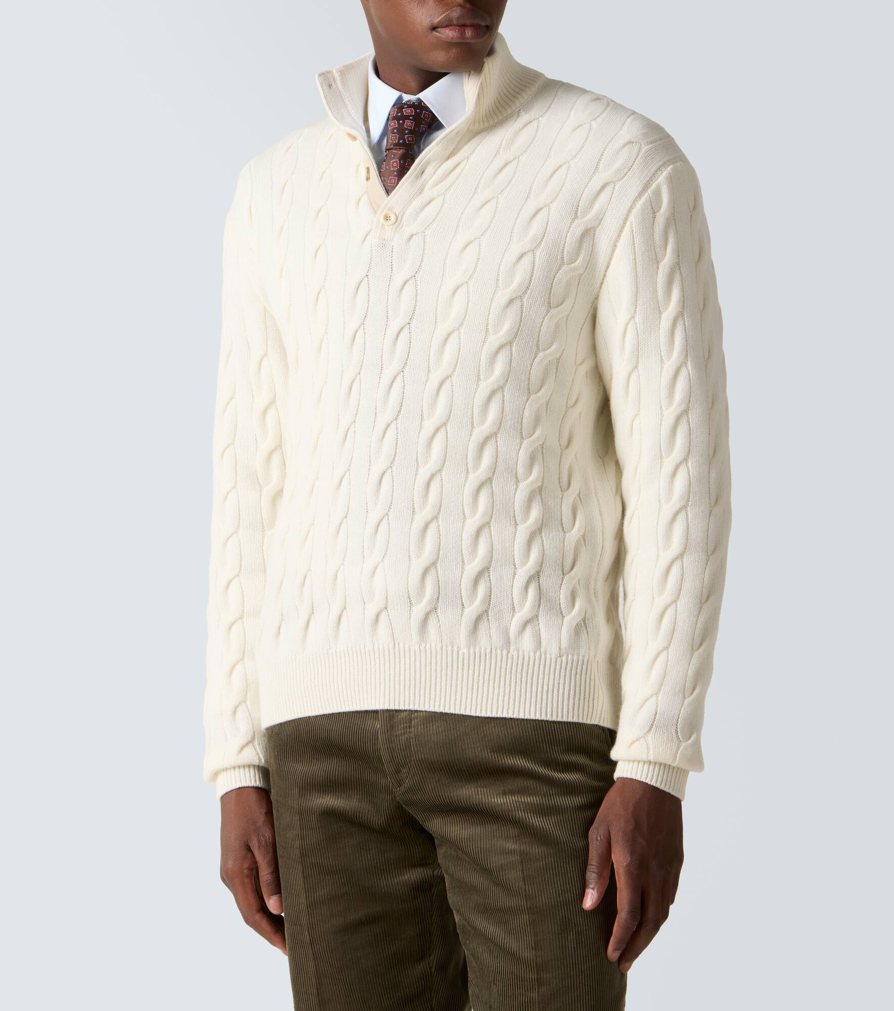 Cable-knit cashmere sweater - 3