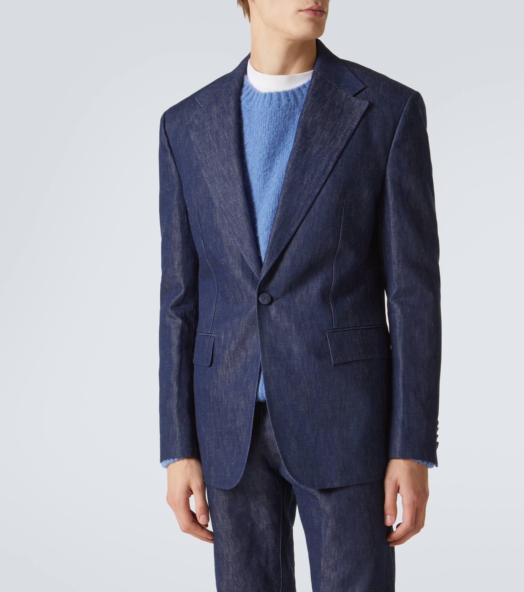 Cotton and linen blazer - 3