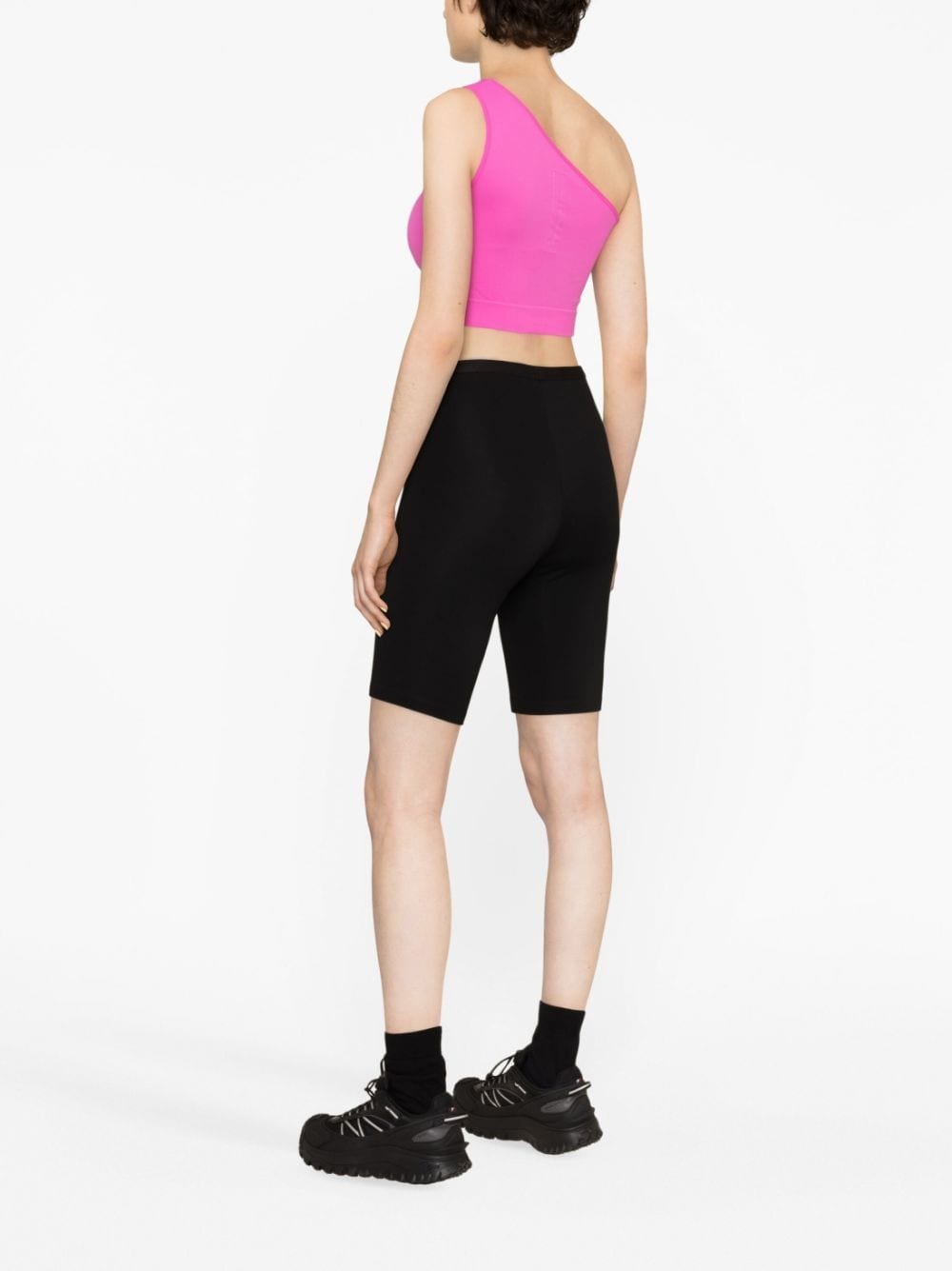 one-shoulder cropped top - 3