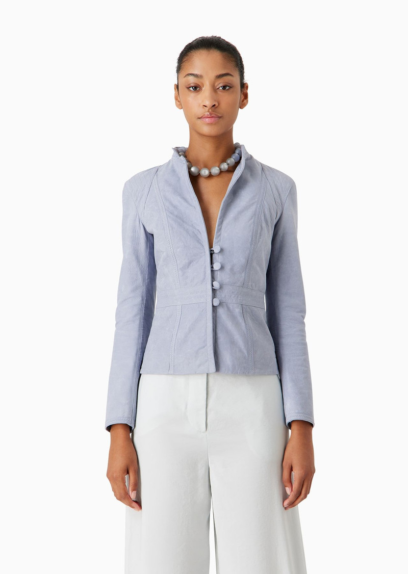 Waxed lambskin nubuck jacket 2