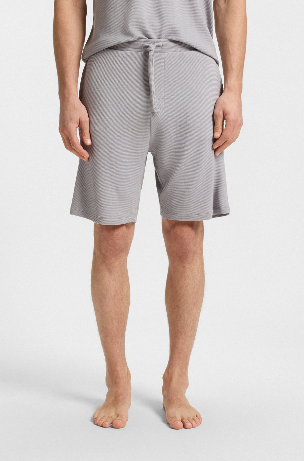 STRETCH-JERSEY PAJAMA SHORTS WITH EMBROIDERED LOGO - 2