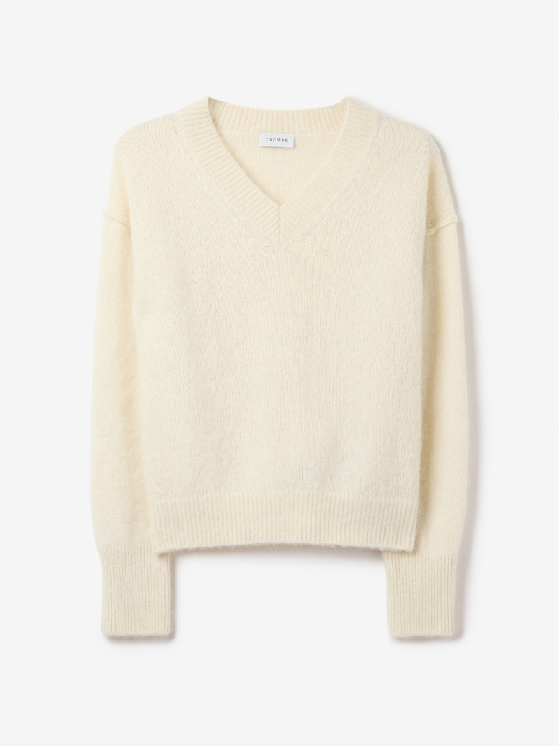 V-neck Alpaca Knit 1