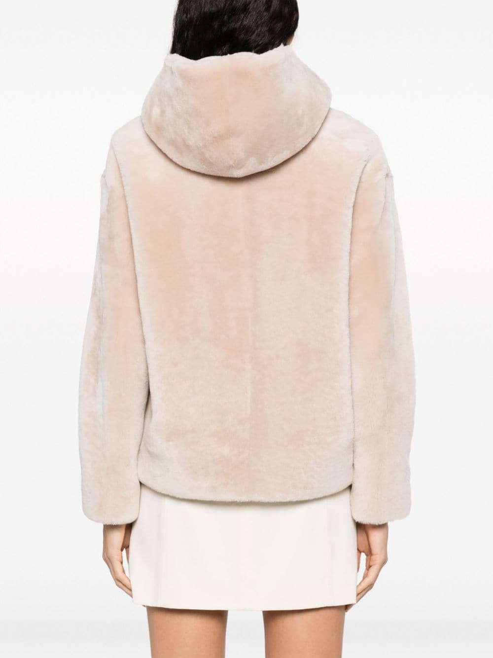 shearling hooded jacket - 4
