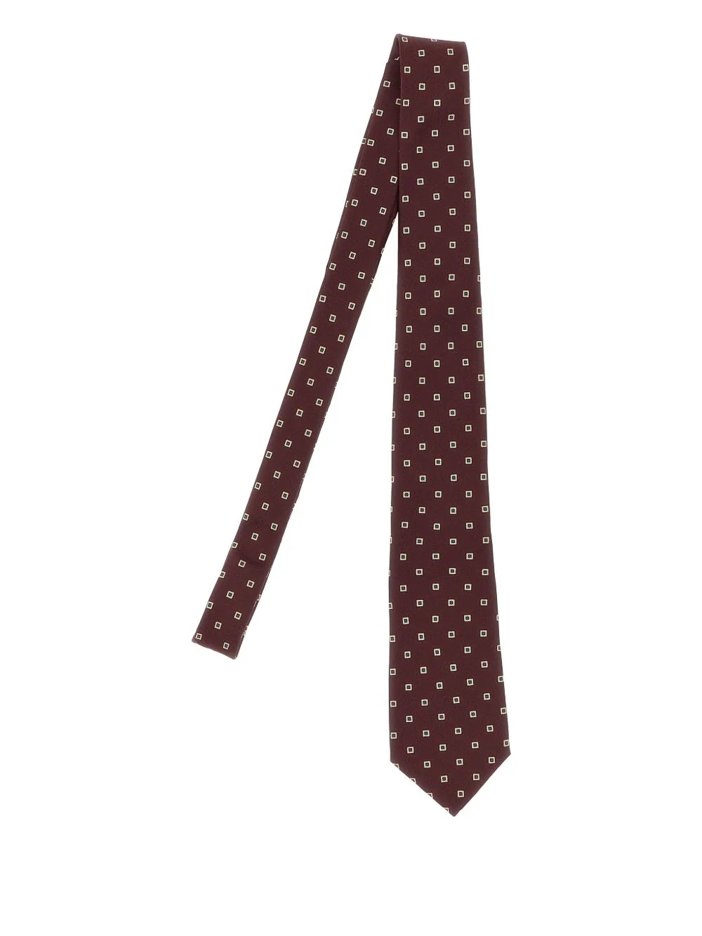 patterned silk tie - 1