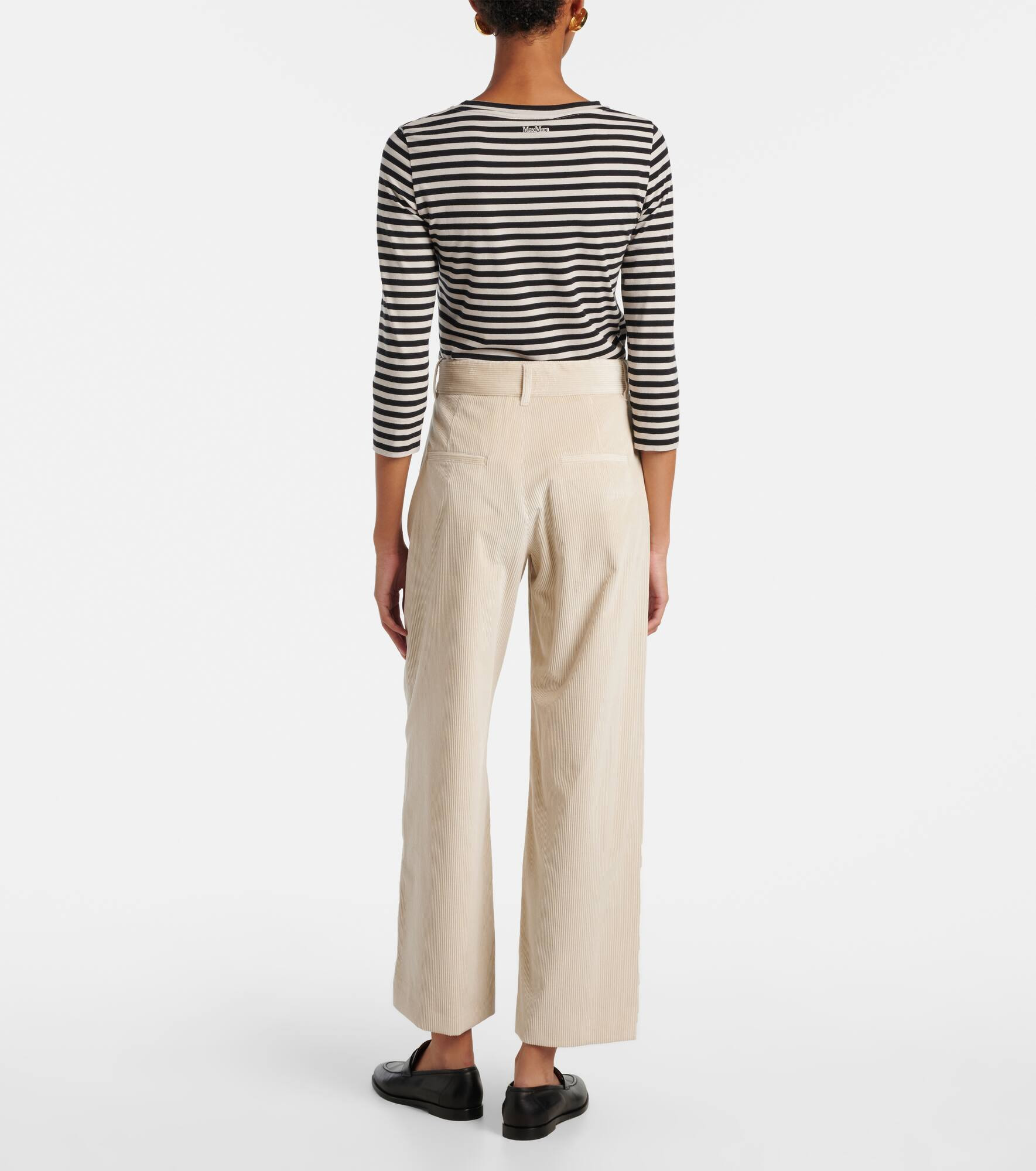 Eneide cotton corduroy wide-leg pants - 3