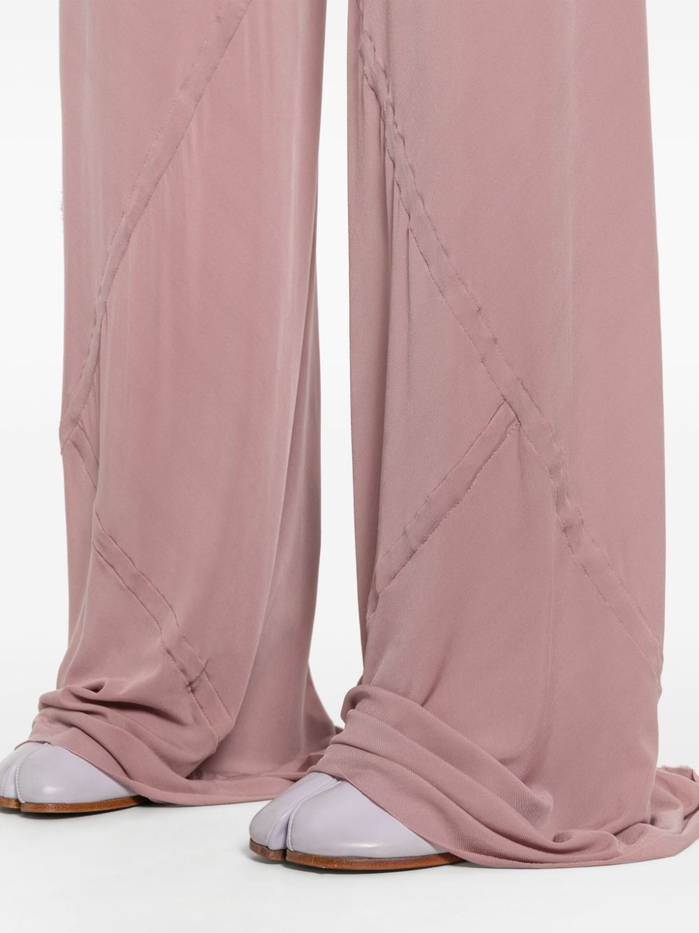 seam-detailed flared trousers - 5
