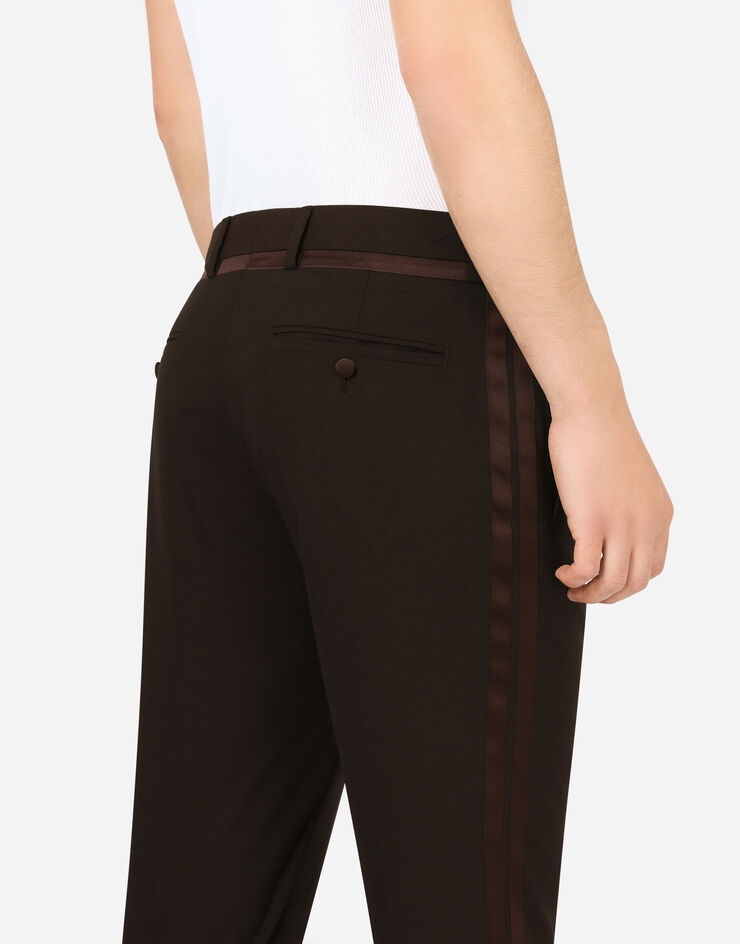 Stretch wool tuxedo pants - 5