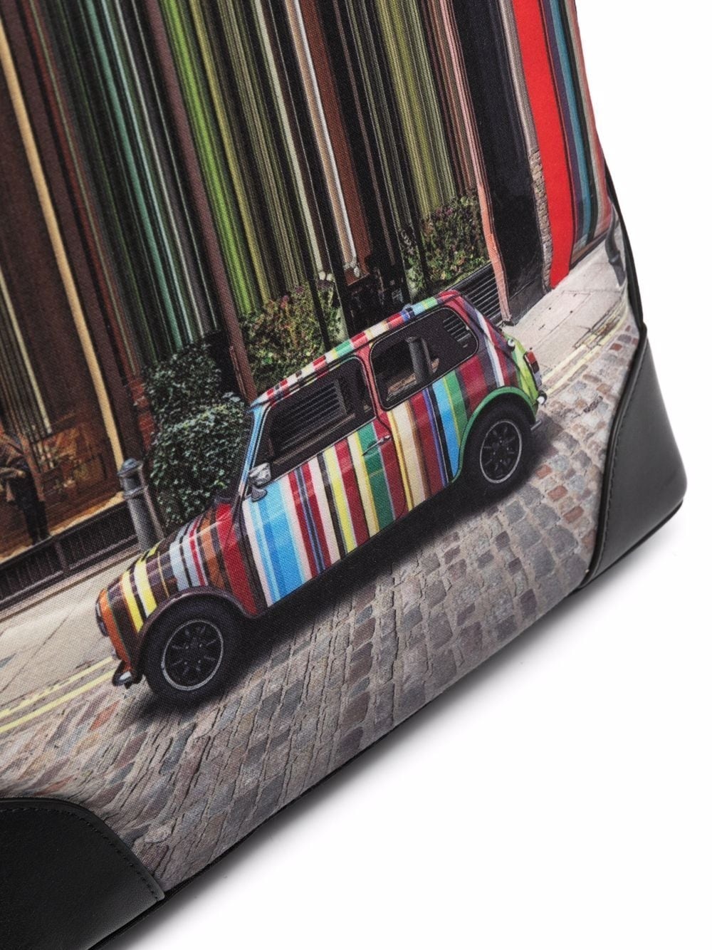 signature stripe-car print backpack - 4