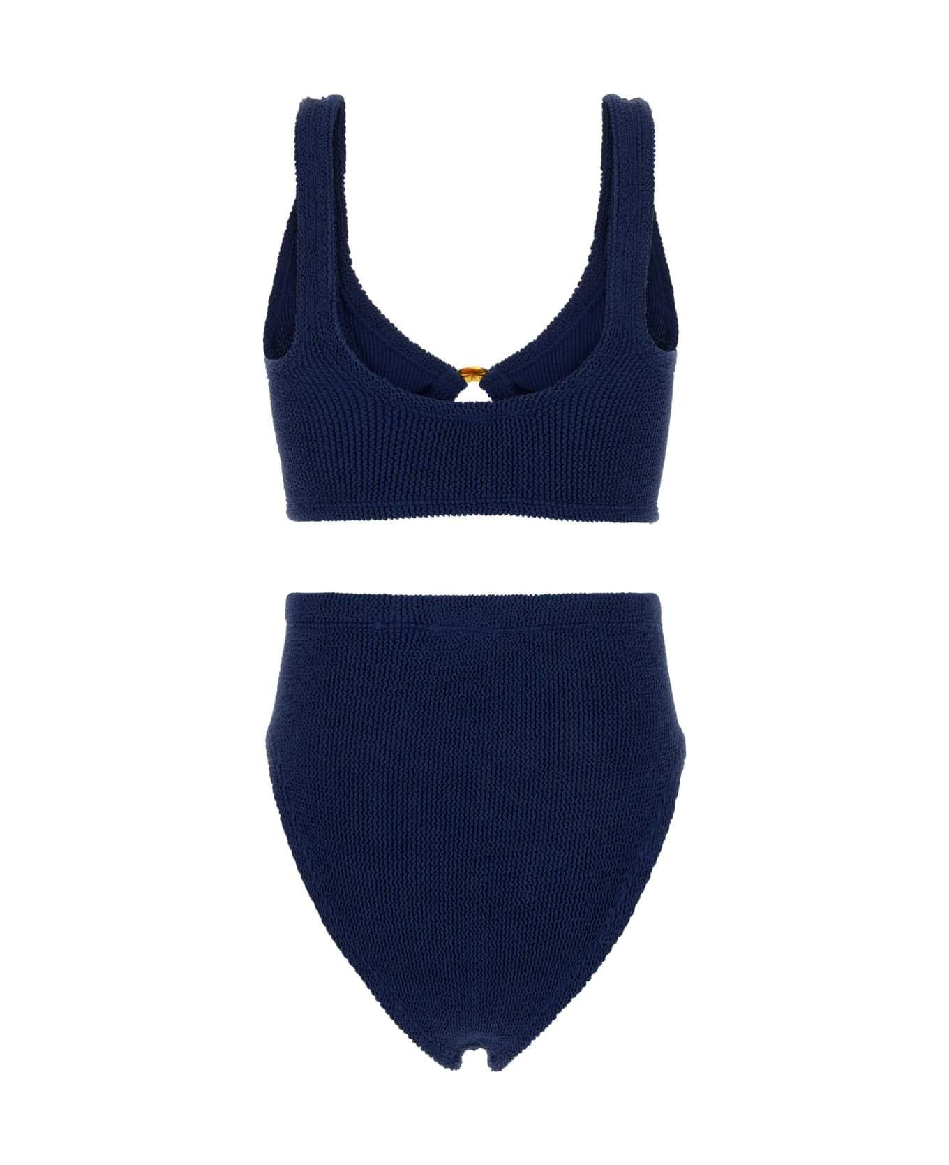 Navy Blue Stretch Nylon Nadine Bikini - 2
