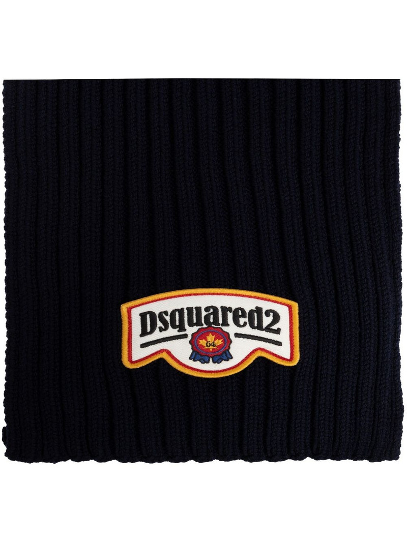 logo-patch scarf 1