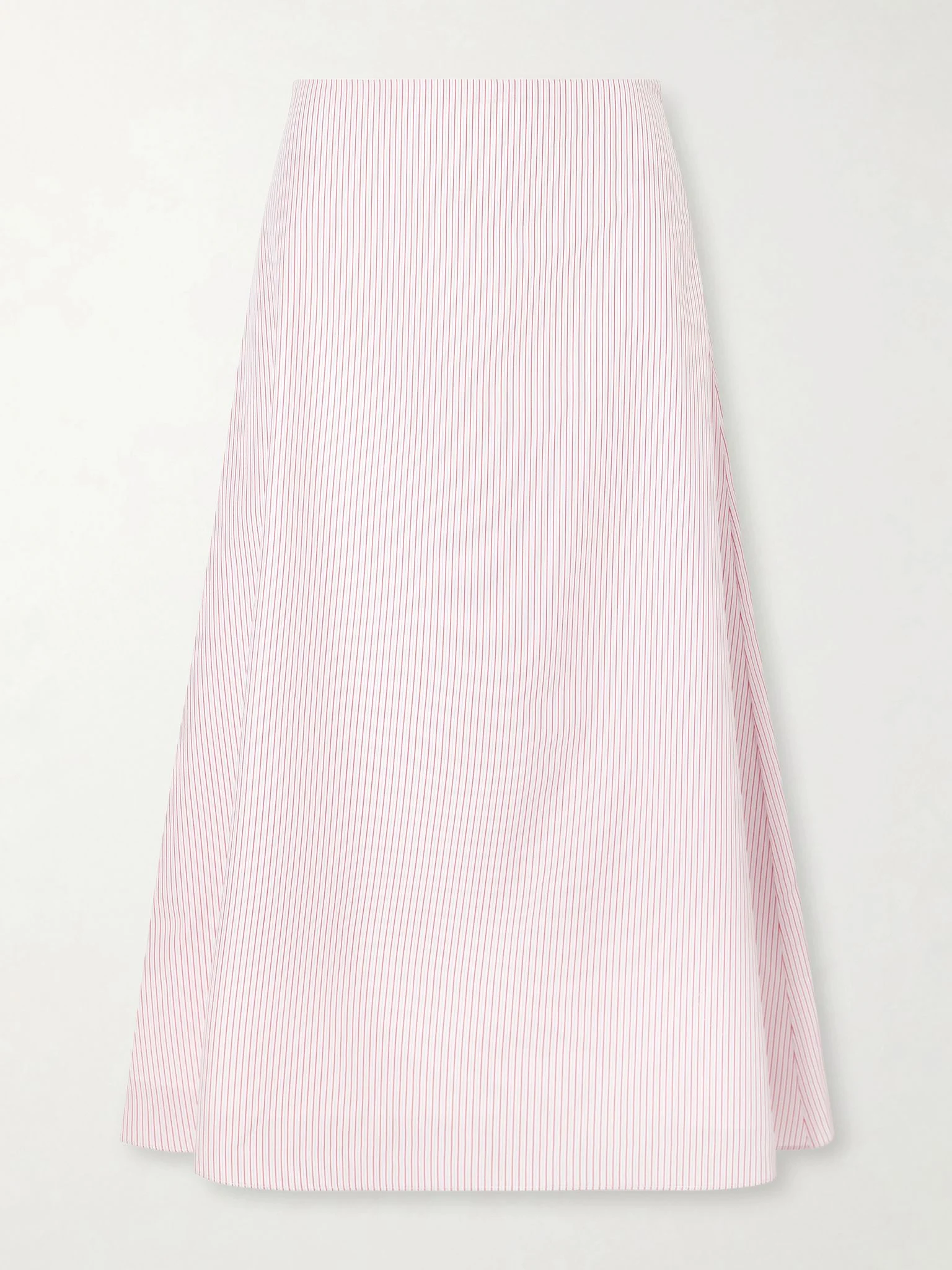 A-Line striped cotton midi skirt Multi - 1