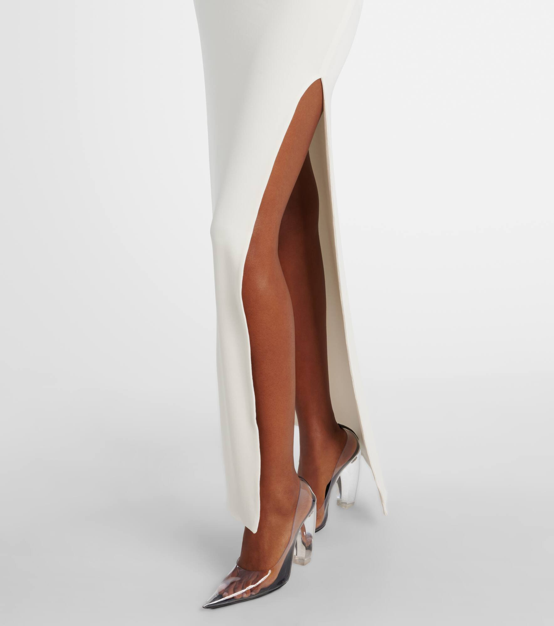 Hooded asymmetric jersey gown - 5