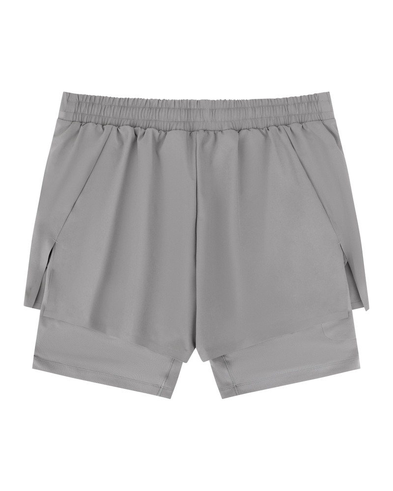 D4T TRAINING 2IN1 SHORTS DOVE GREY 5