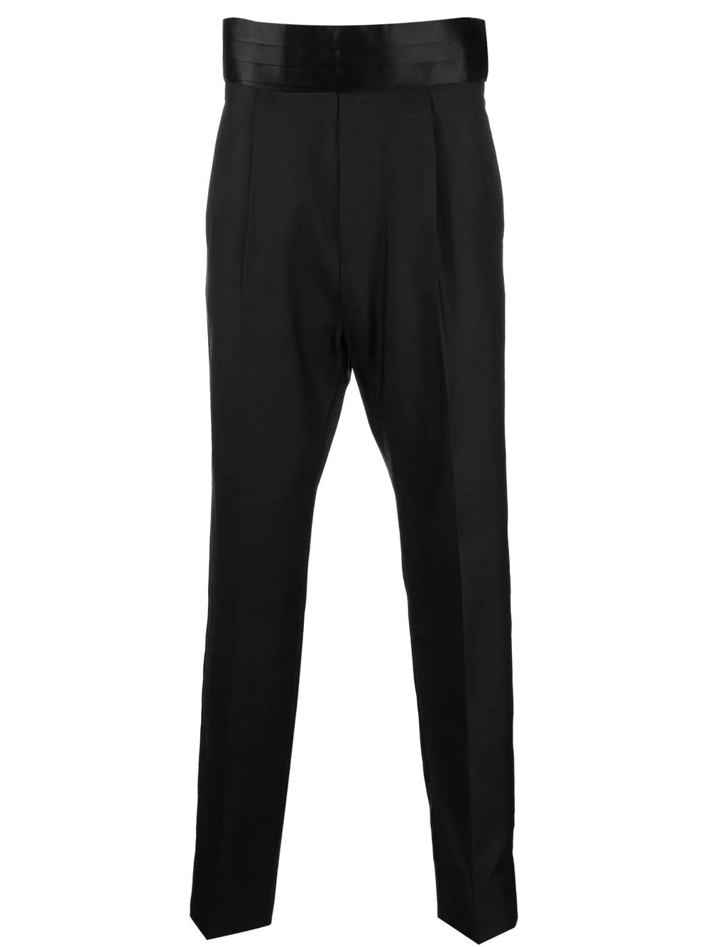 high-waisted tailored tuxedo trousers - 1