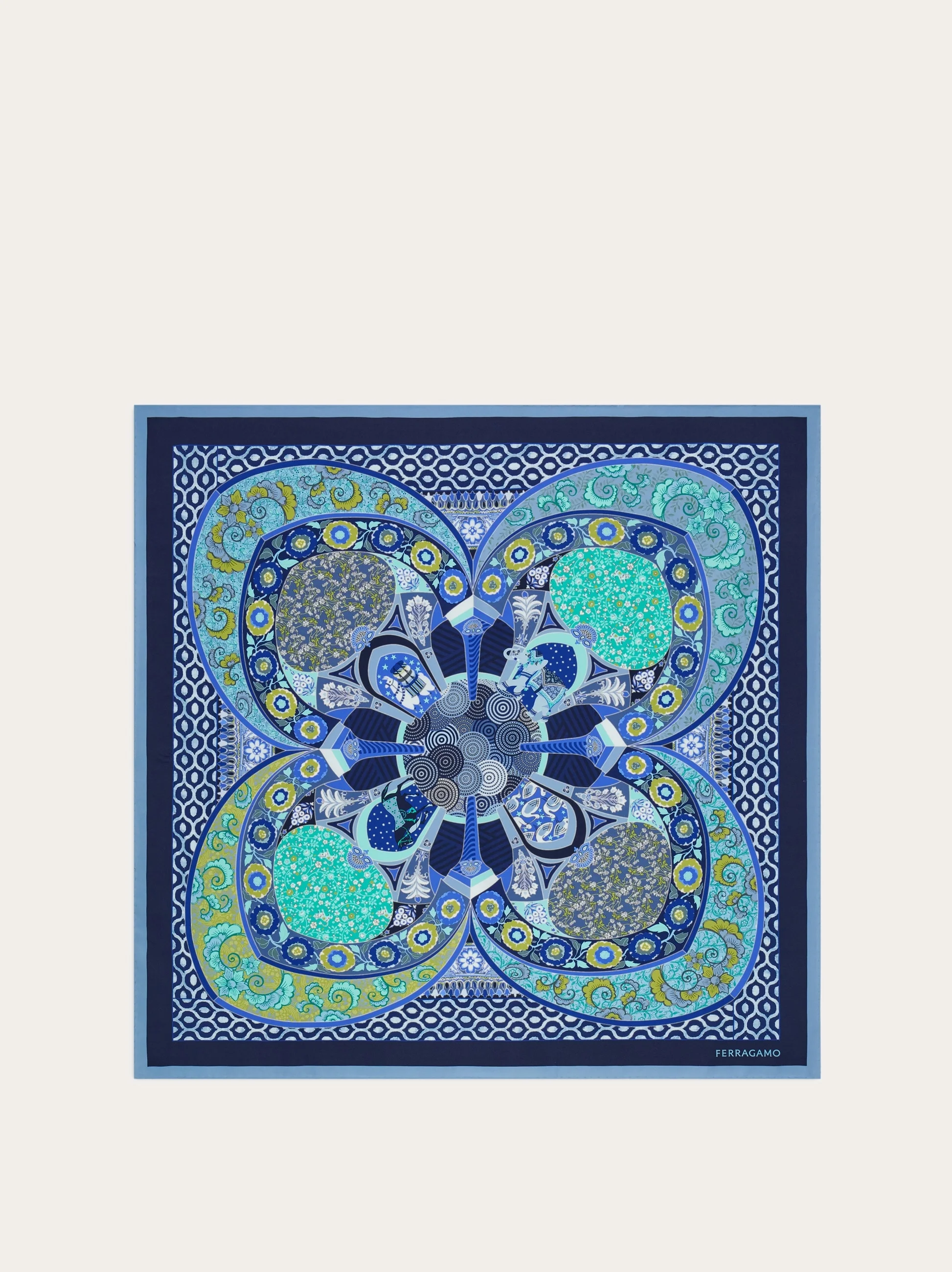 Monile print silk scarf - 1
