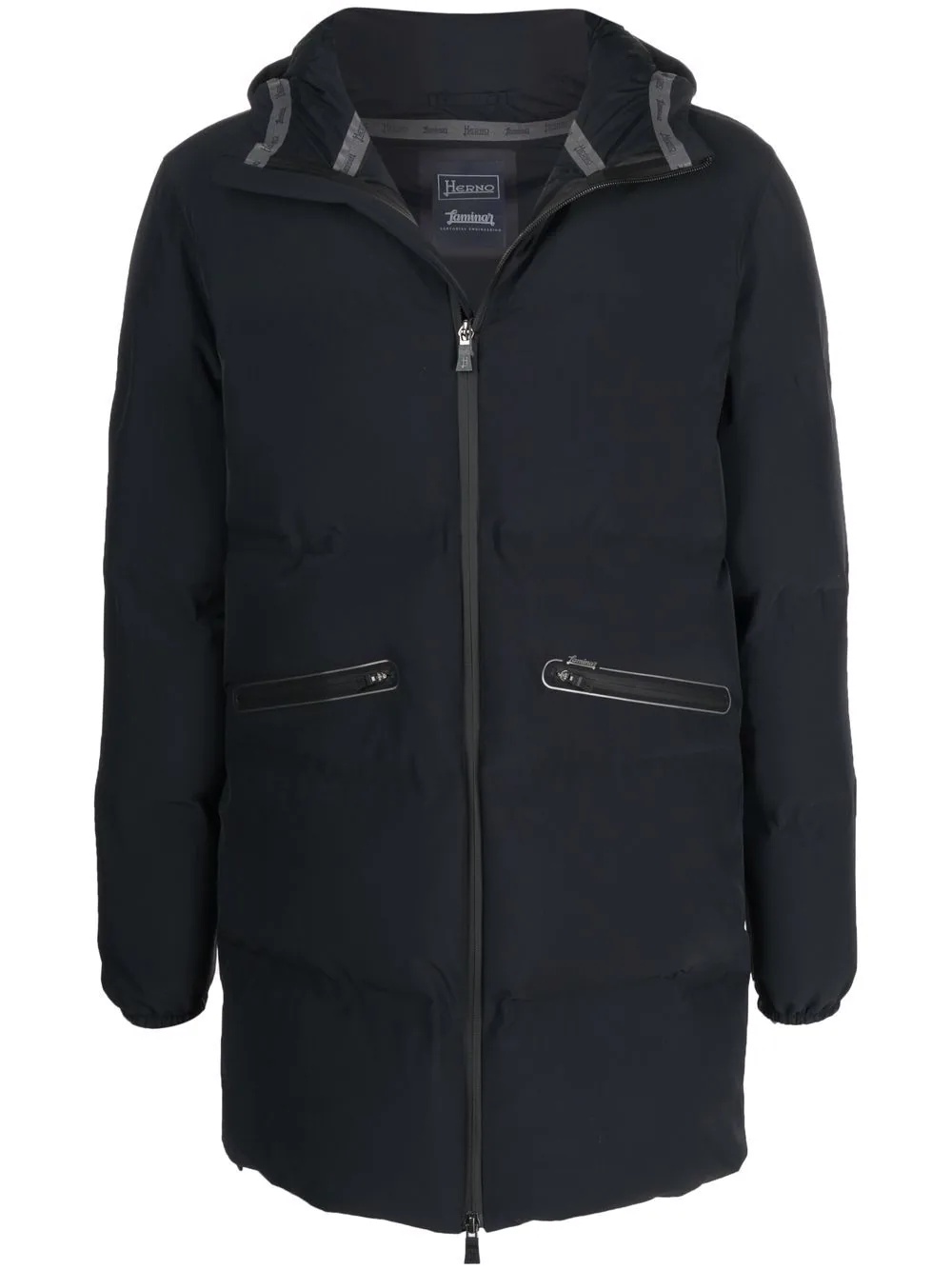 hooded padded coat - 1