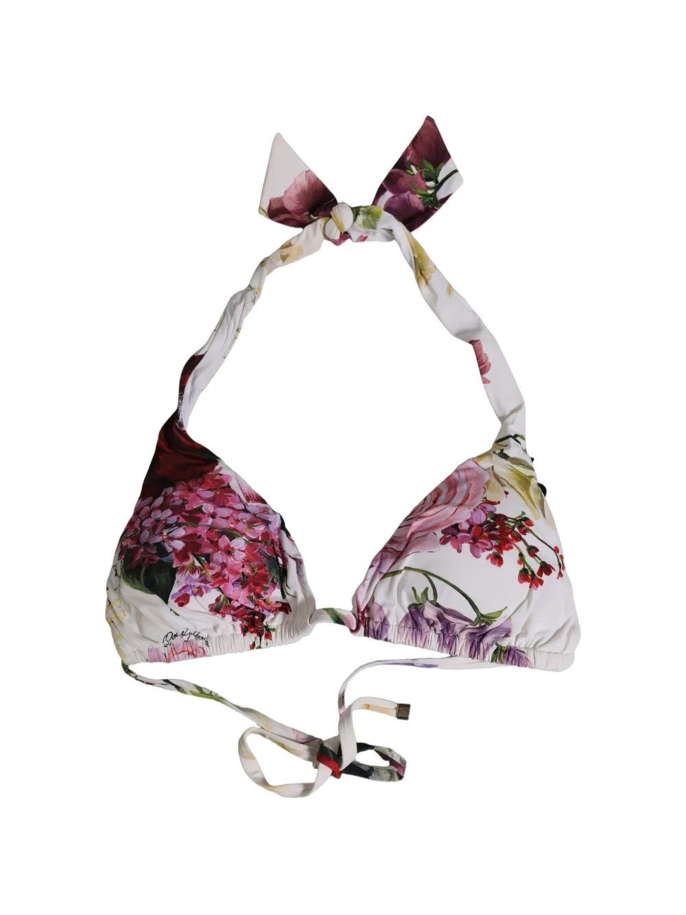 Dolce & Gabbana floral-print triangle bikini top - BIK2235 | REVERSIBLE