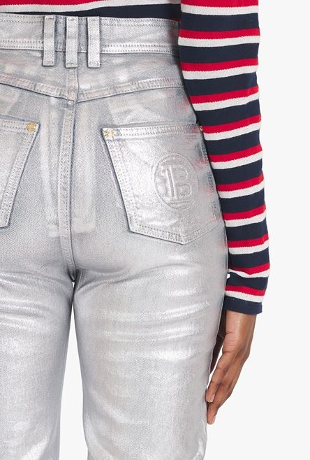 Silvery skinny cut jeans - 5
