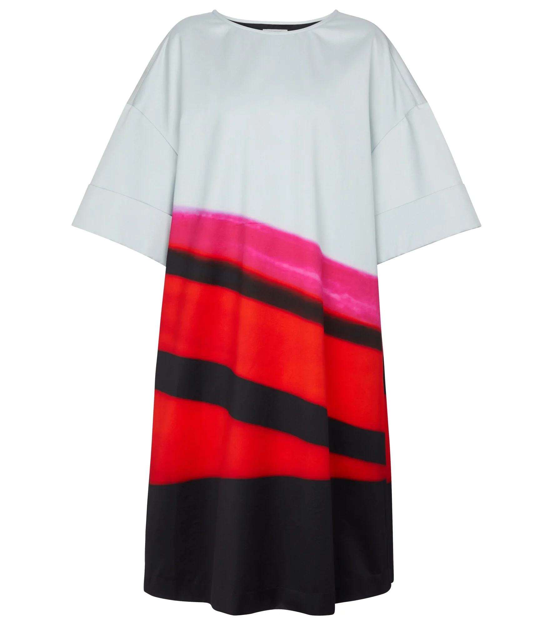Striped satin midi dress - 1