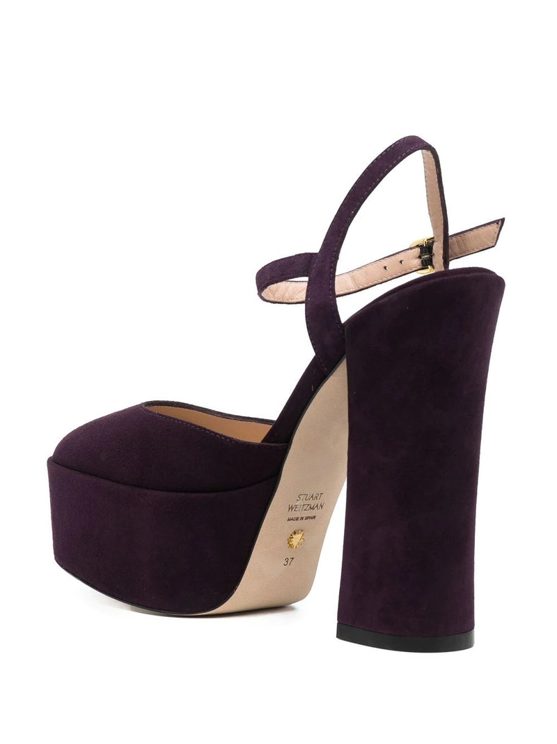 square-toe 150mm suede platform pumps 3