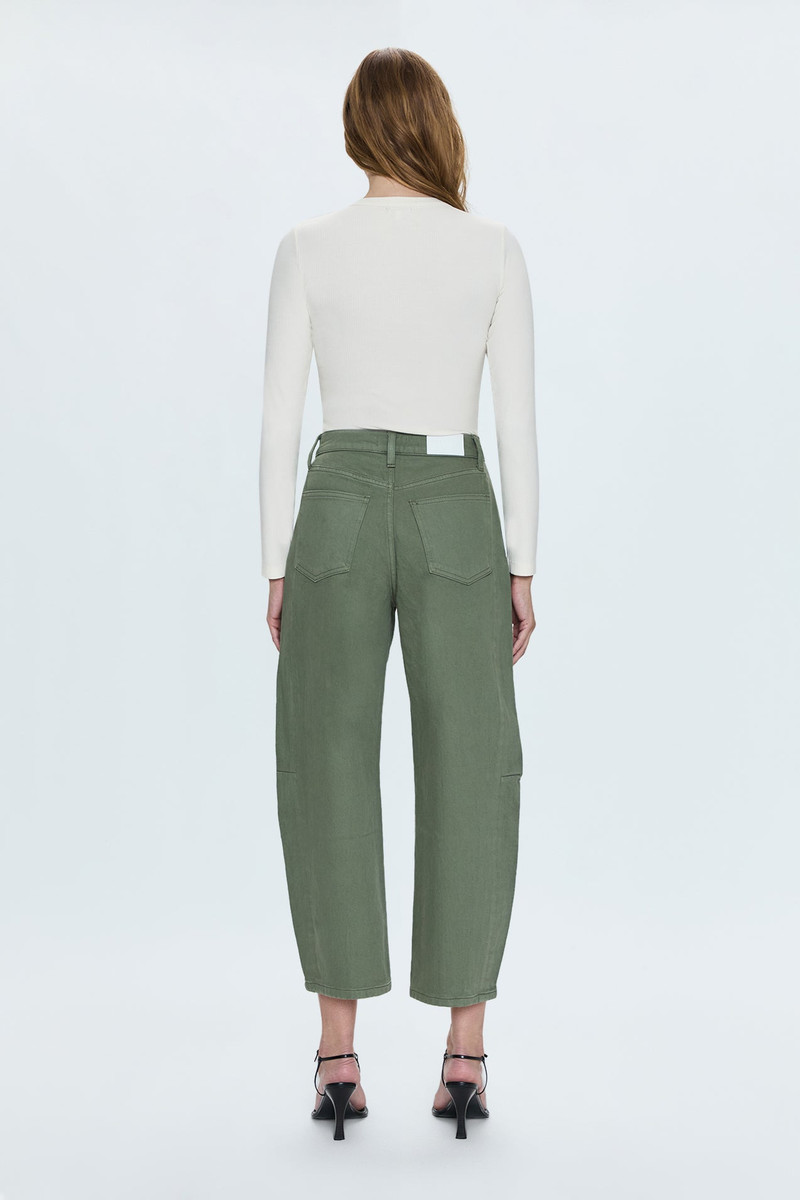 ELI HIGH RISE BARREL JEAN - CALVARY OLIVE 6