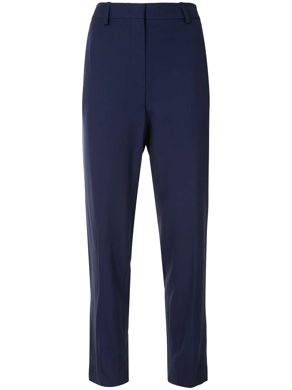 high-waisted slim-fit trousers - 1