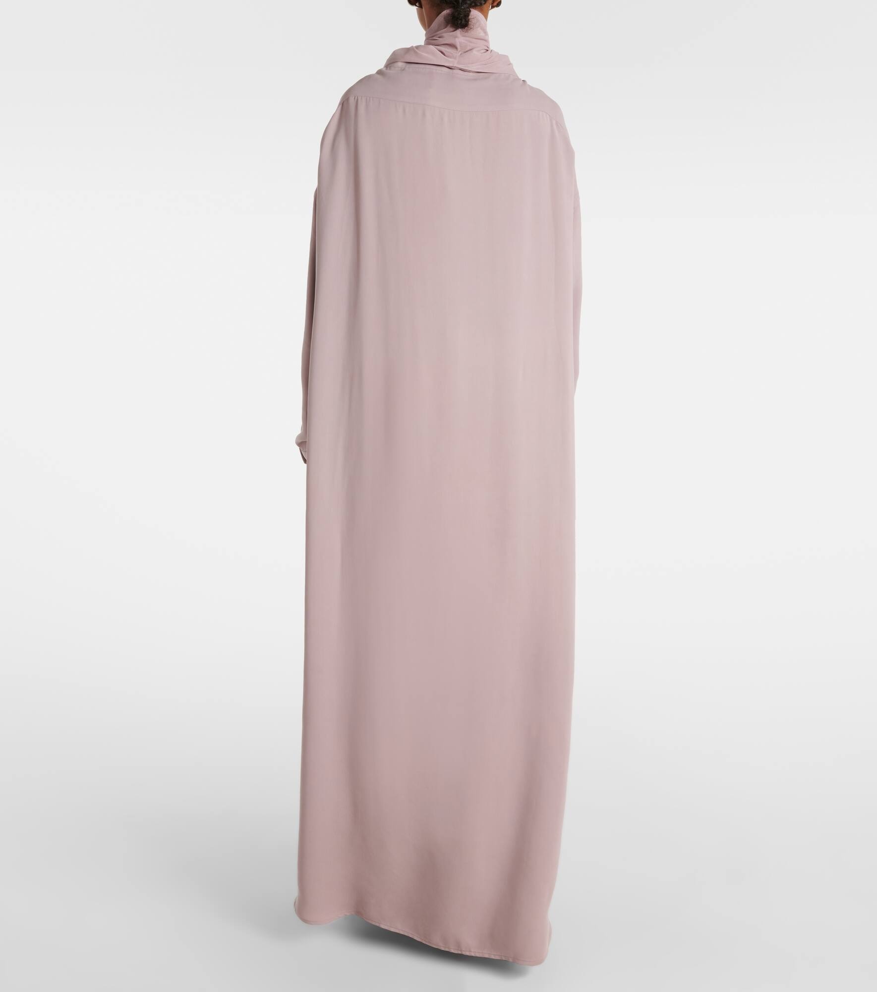 Turtleneck mesh-trimmed shirt dress - 3