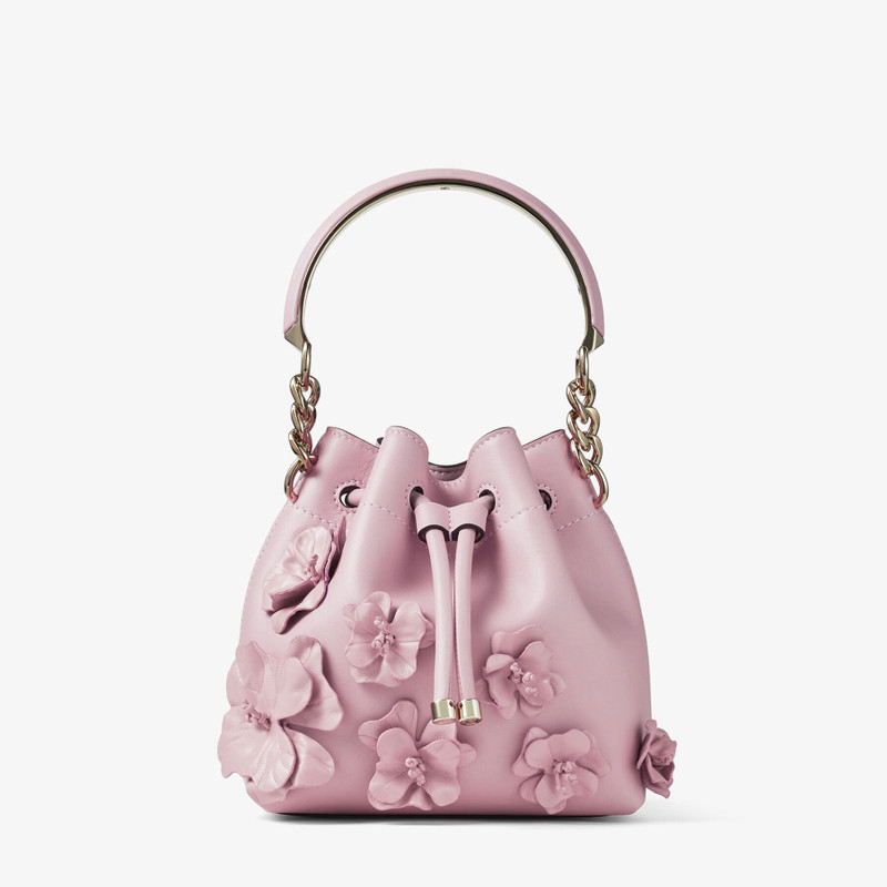 Bon Bon Bucket S
Rose Calf Leather Mini Bucket Bag with Flowers 1