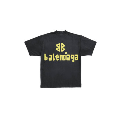 BALENCIAGA Tape Type T-shirt Medium Fit in Black Faded outlook