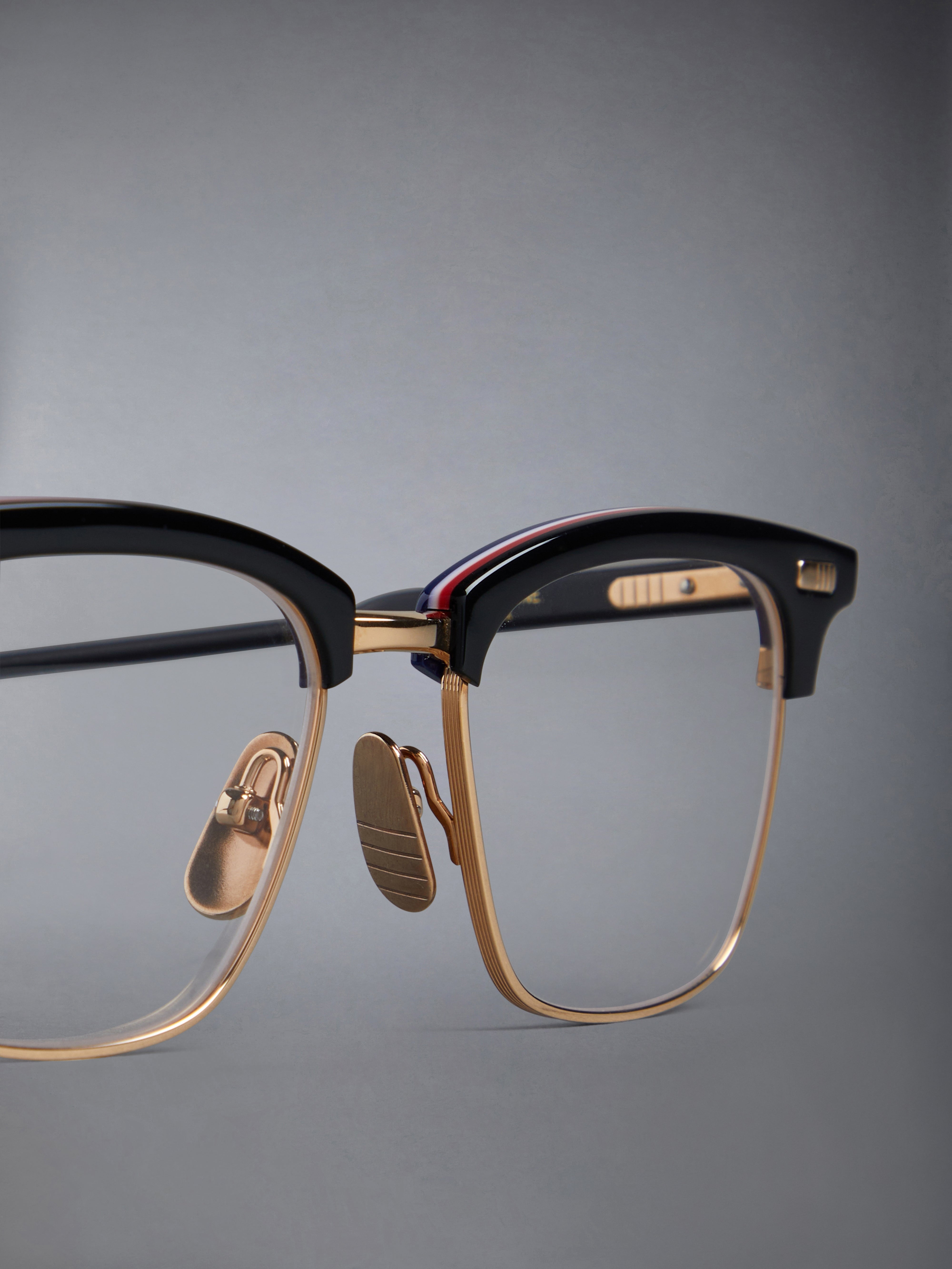 ACETATE AND TITANIUM RECTANGULAR EYEGLASSES - 5