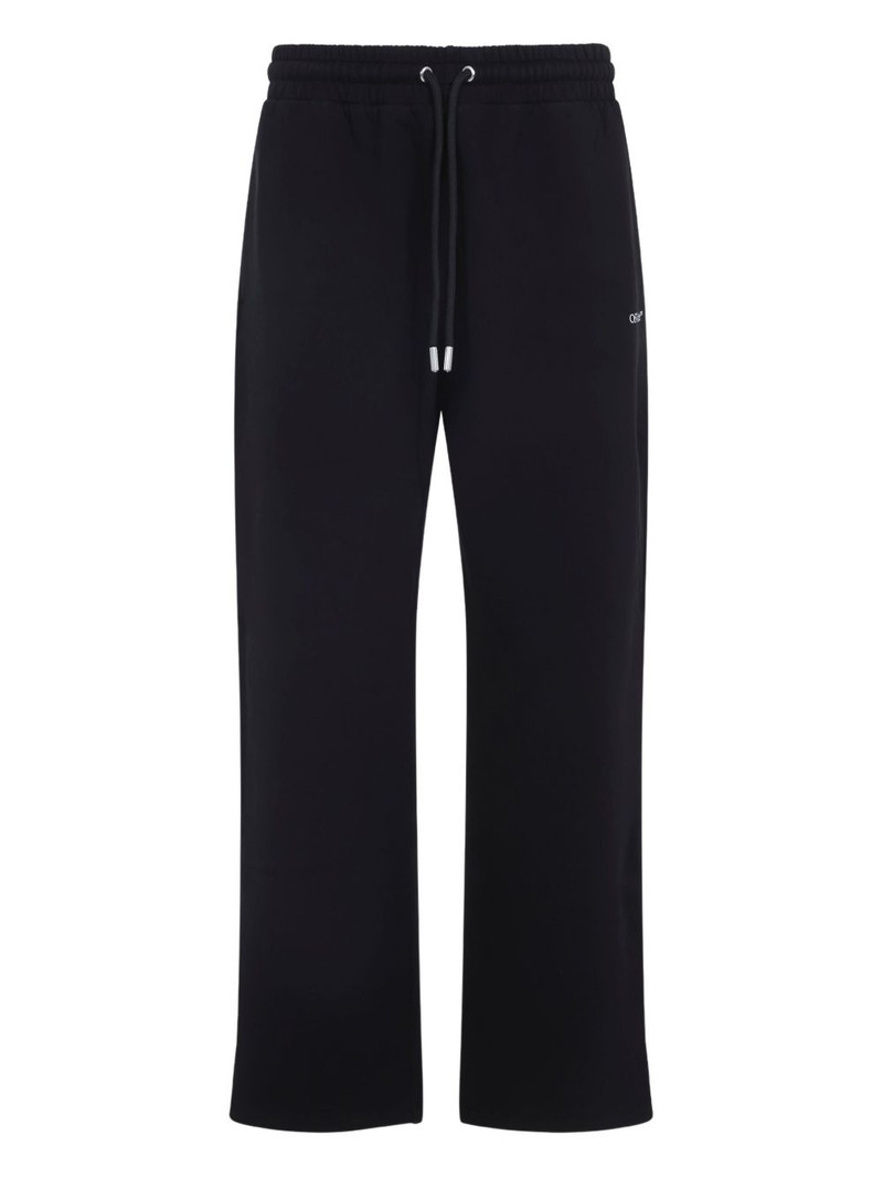 embroidered-logo trousers 1