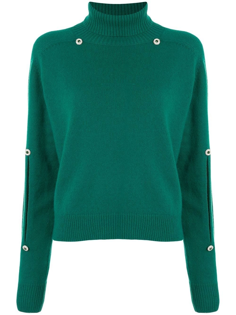 slash sleeve cashmere jumper - 1