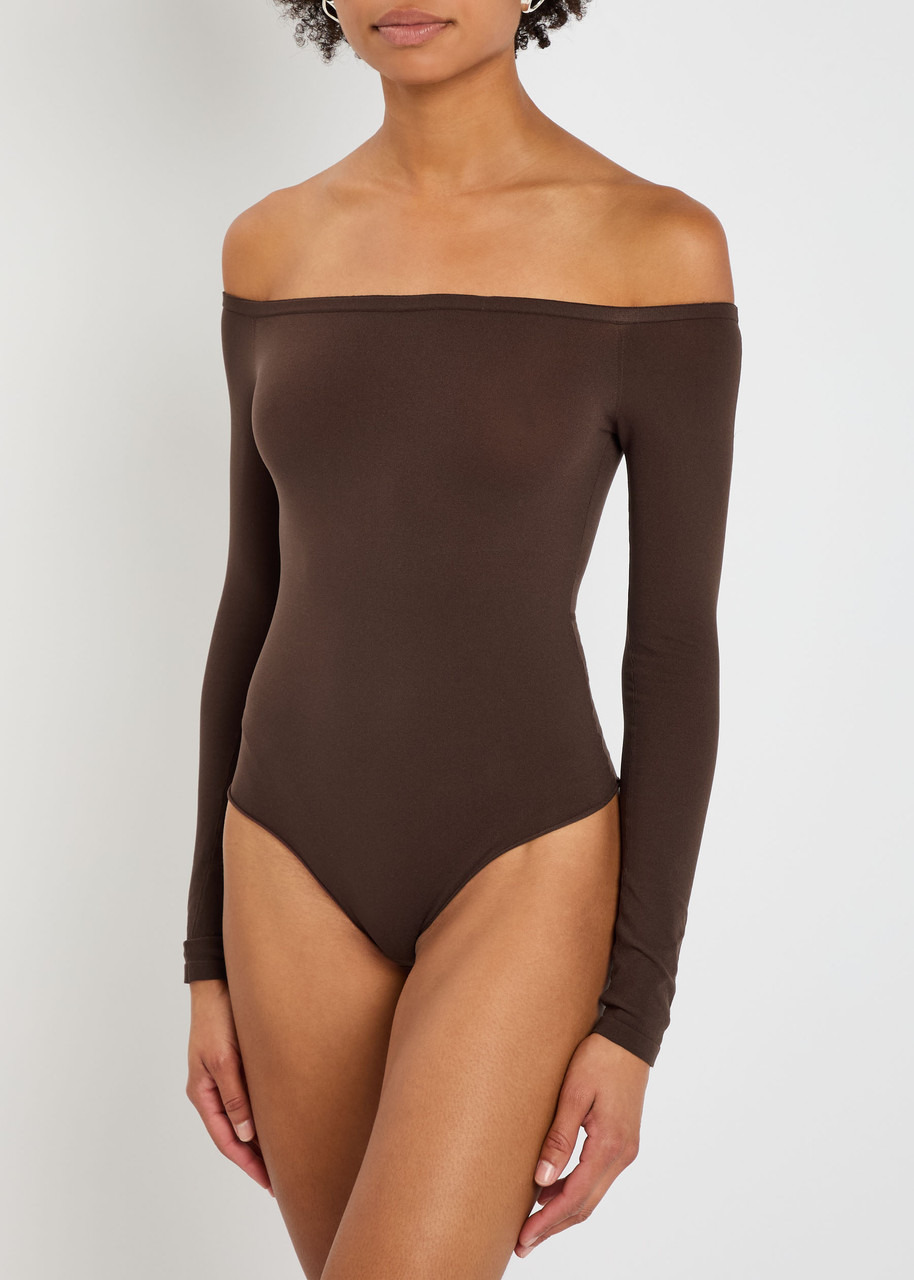 Alaïa Off-the-shoulder Stretch-nylon Bodysuit - 2