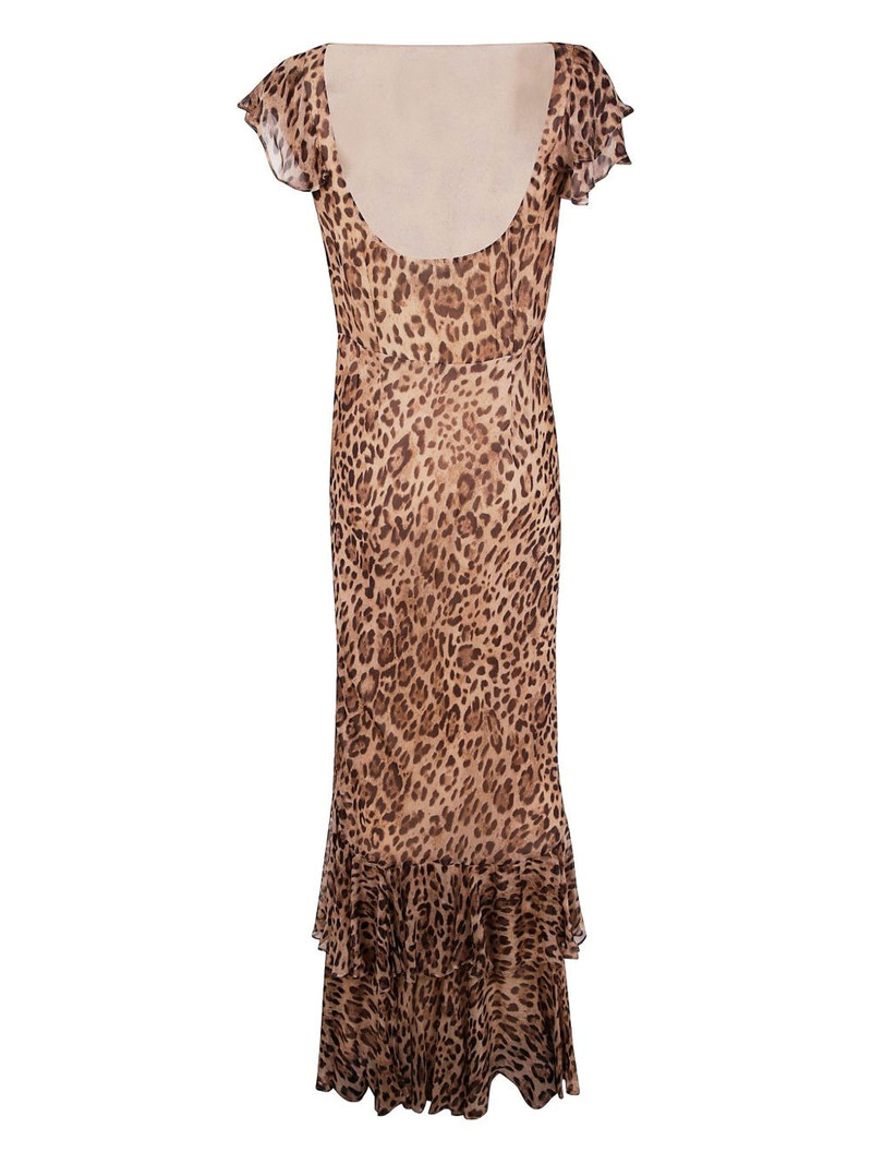 RIXO Mila leopard-print dress outlook