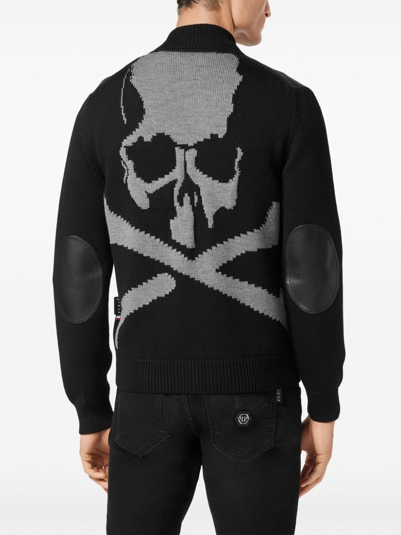 merino wool Skull bomber jacket 4