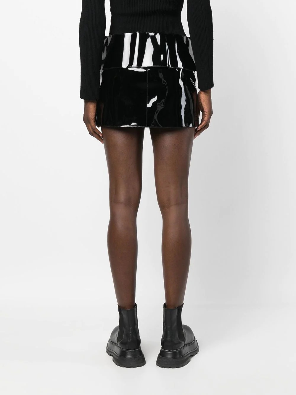 embossed-logo mini skirt - 4