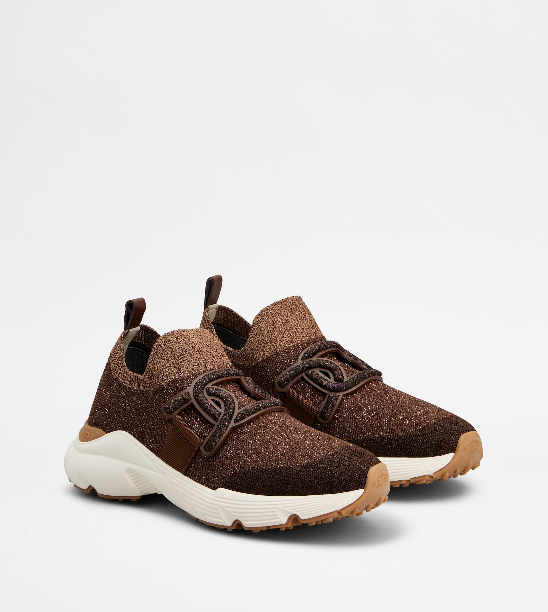 KATE SLIP-ON SNEAKERS IN FABRIC - BROWN - 3