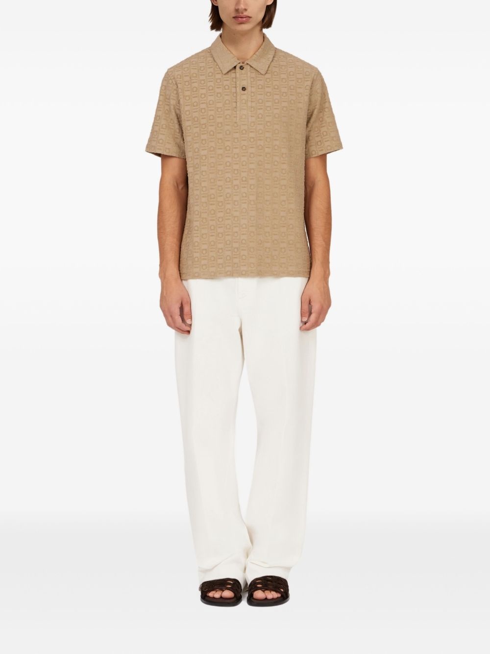 monogram-pattern polo shirt - 2