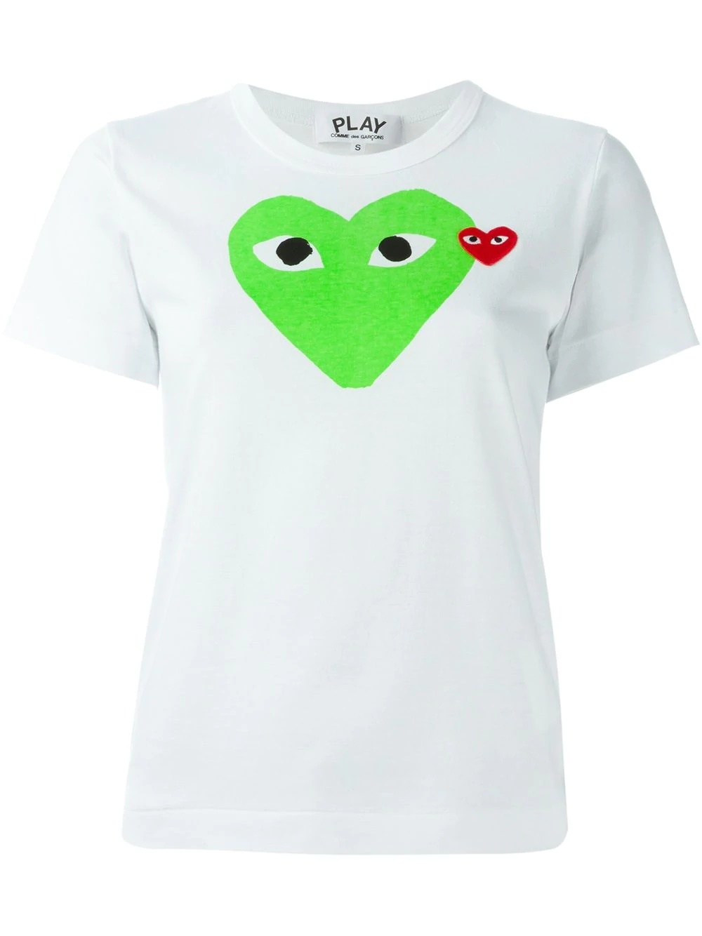 heart print T-shirt - 1