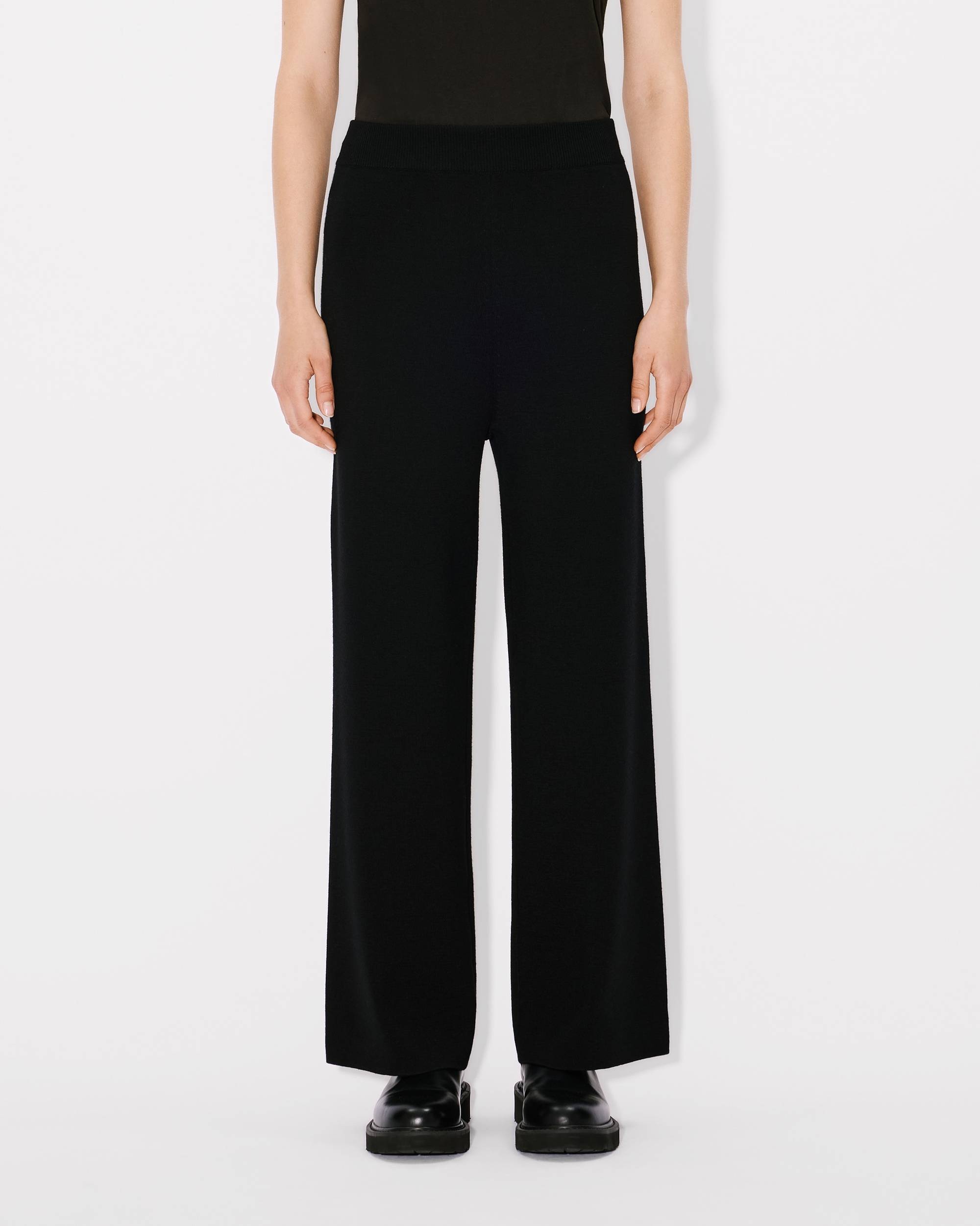 'KENZO Pop' embroidered straight pants in merino wool - 4