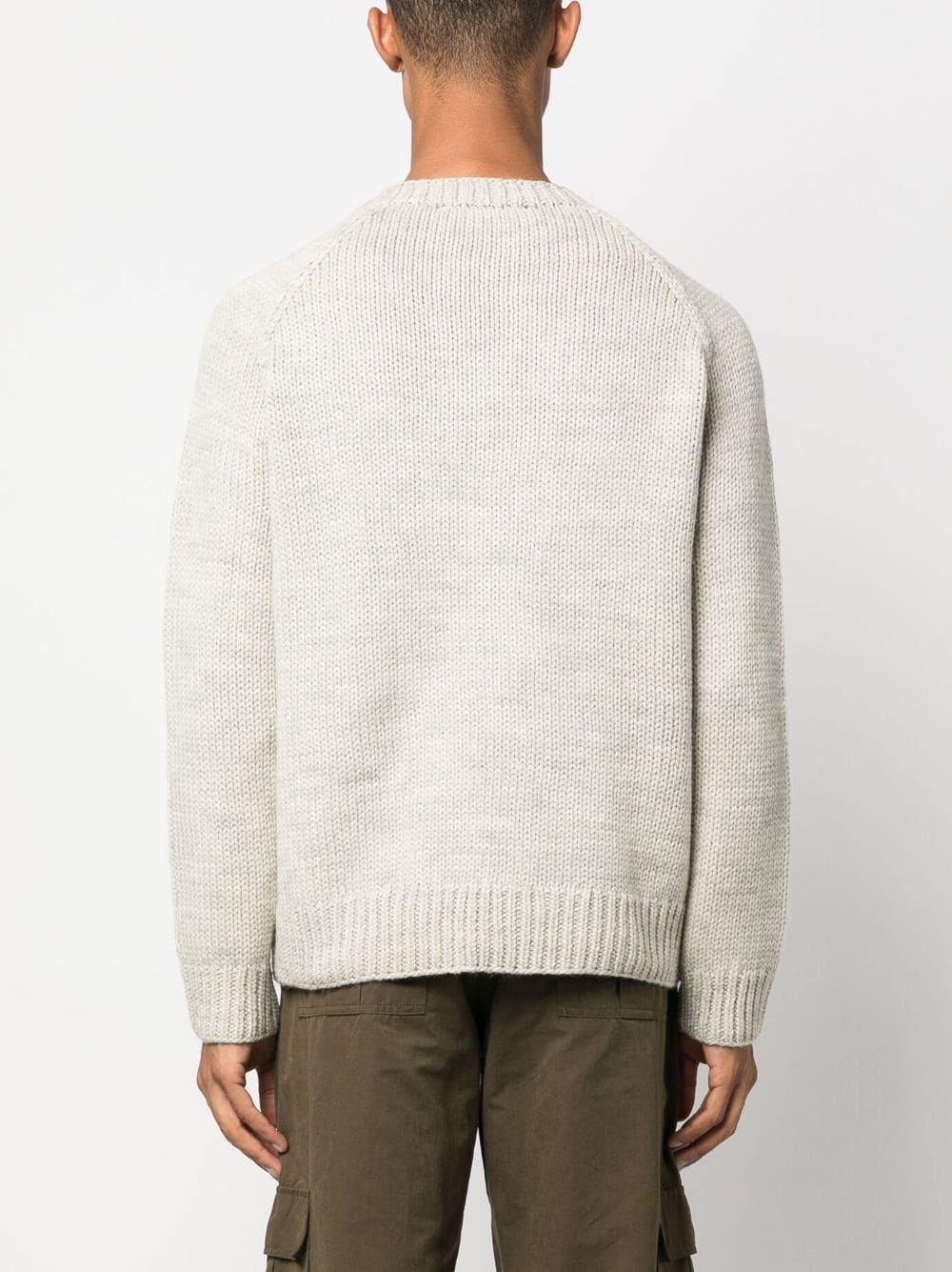 intarsia-knit logo wool jumper - 4