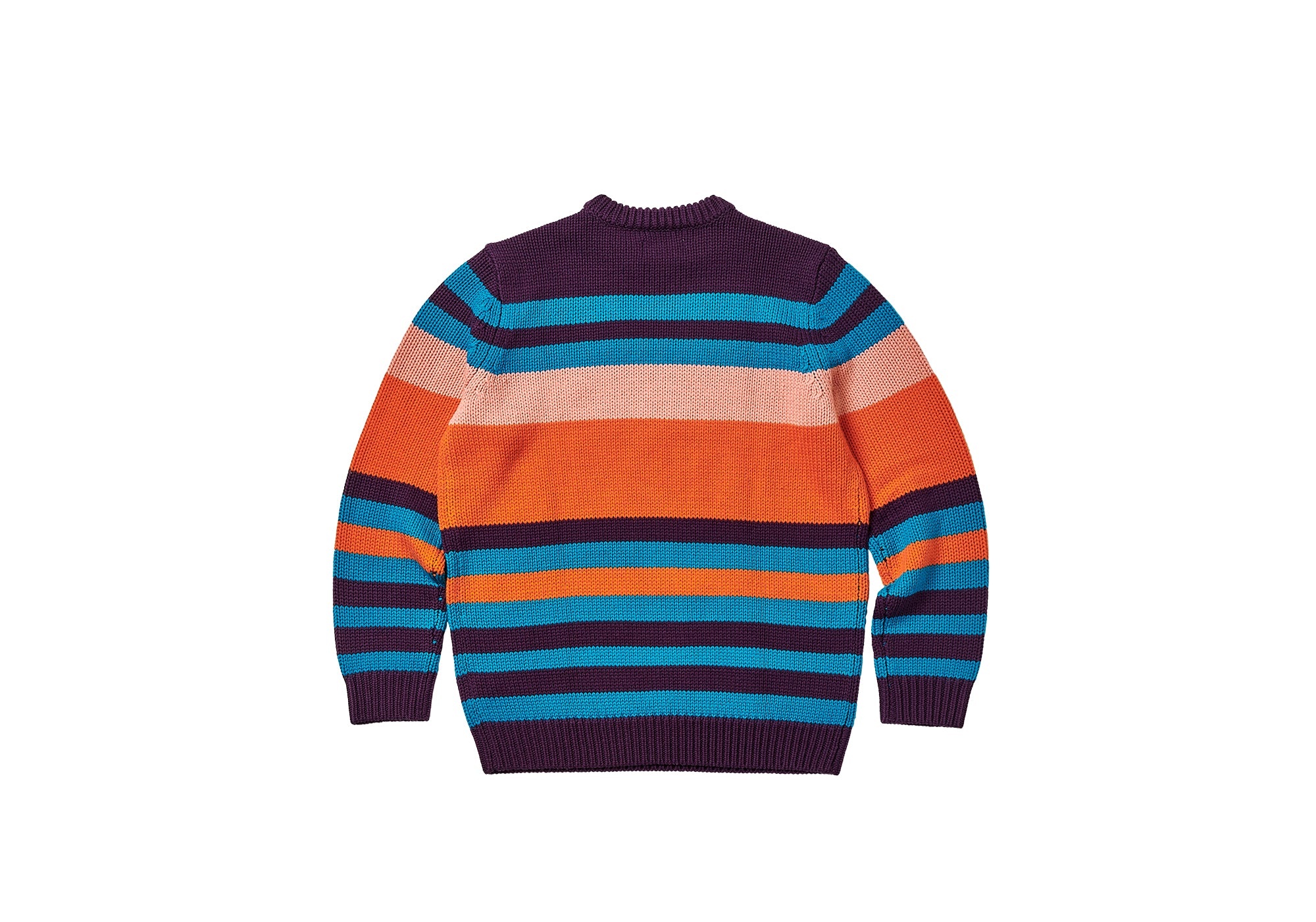 HEAVY STRIPE KNIT ORANGE - 2