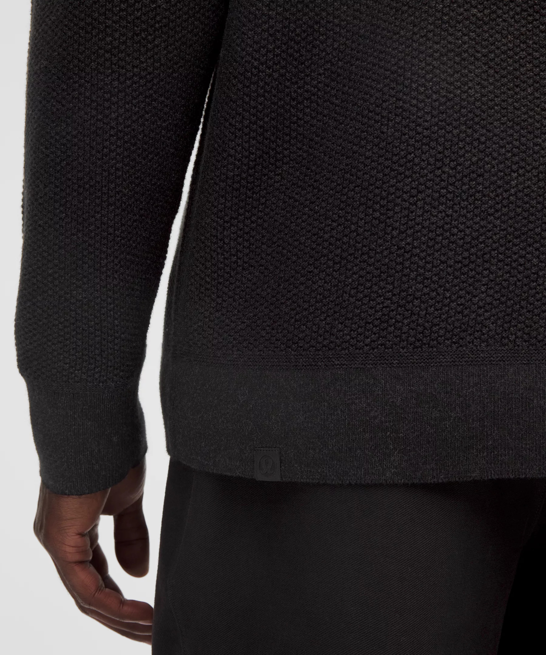 Textured Knit Crewneck Sweater - 5