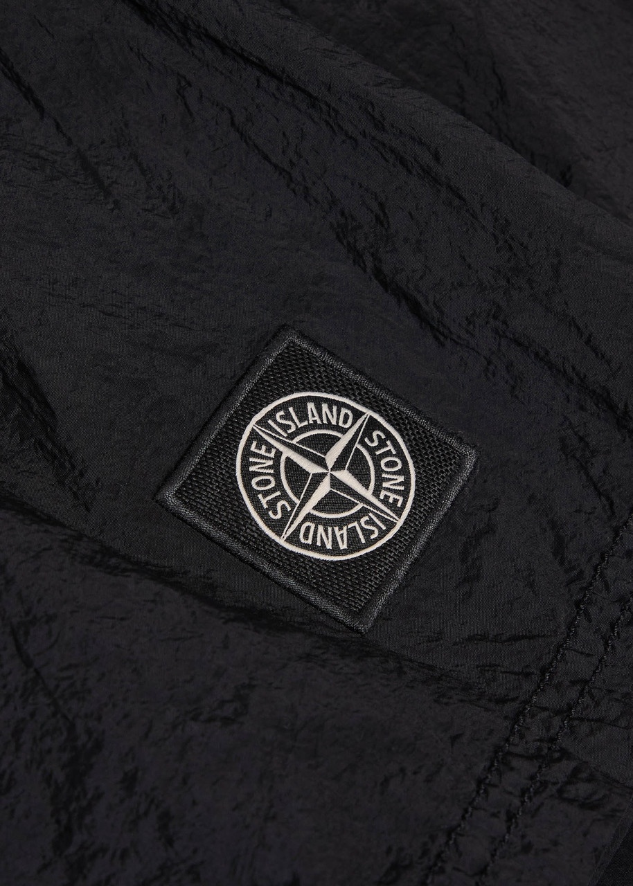 Stone Island Logo Crinkled Nylon Swim Shorts - 5