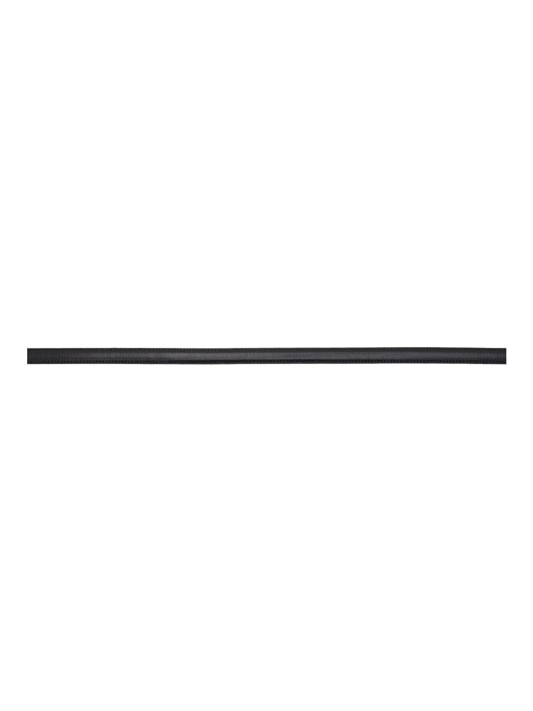 Black Thin Leather Trouser Belt - 2