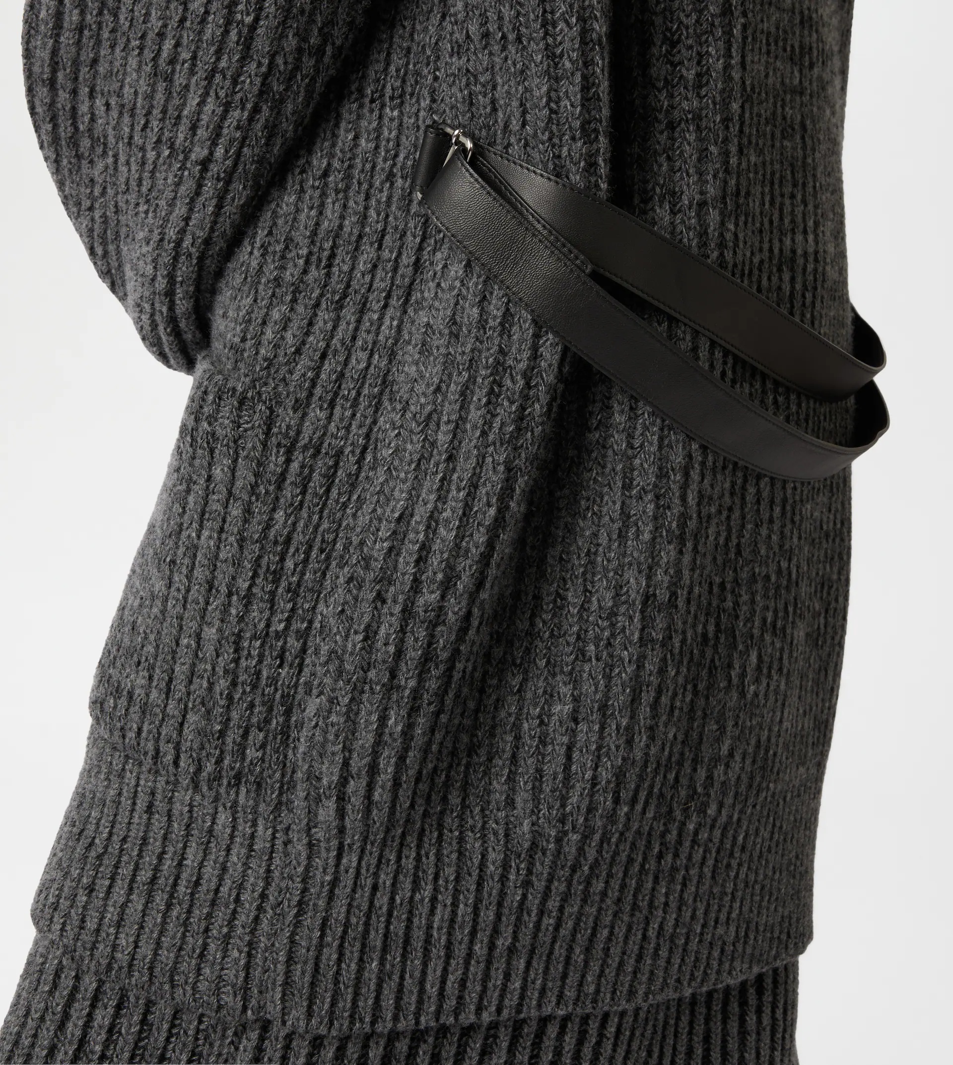CASHMERE BLEND OVER CARDIGAN - GREY - 5