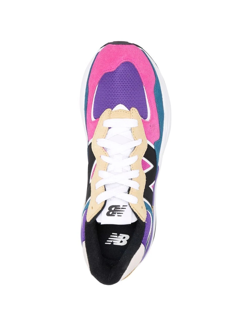 colour-block panelled low-top sneakers - 4